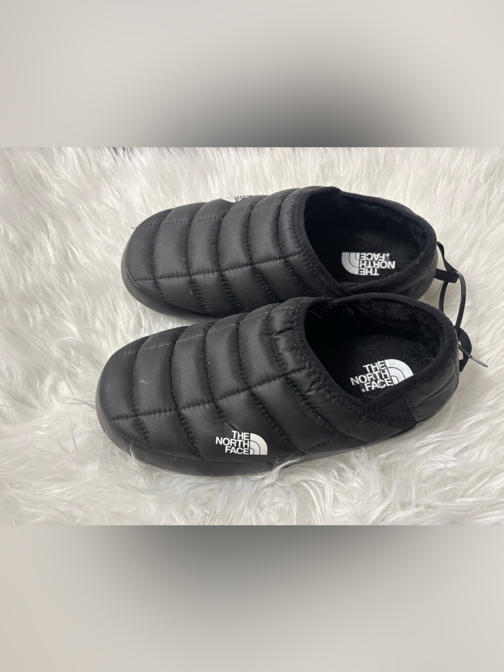 The North Face Black Quilted Slip-On Puffy Mules